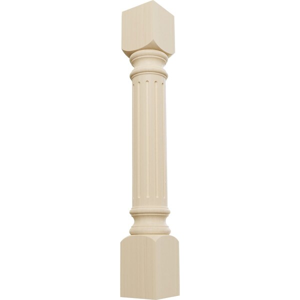 Ekena Millwork 5"W x 5"D x 35 1/2"H Richmond Fluted Cabinet Column, Rubberwood COL05X05X35RIRW - main